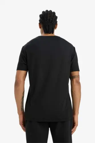 DeFactoFit Standard Fit Crew Neck Printed Short Sleeve T-Shirt-Black - 8