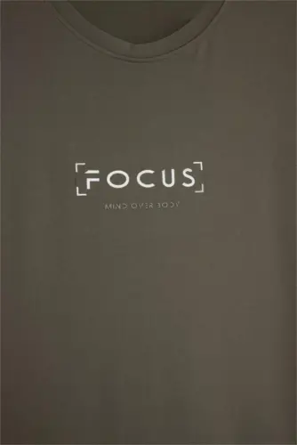 DeFactoFit Standard Fit Crew Neck Printed Short Sleeve T-Shirt-Khaki - 8