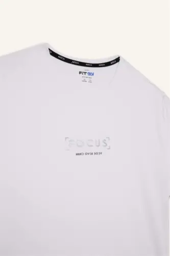 DeFactoFit Standard Fit Crew Neck Printed Stretch Fabric Sports Short Sleeve T-Shirt-White - 9