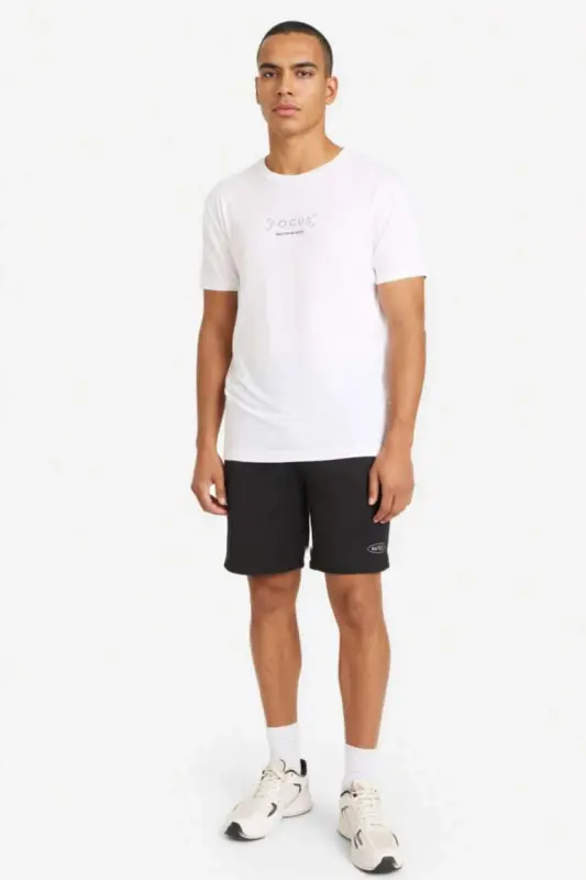 DeFactoFit Standard Fit Crew Neck Printed Stretch Fabric Sports Short Sleeve T-Shirt-White - 5