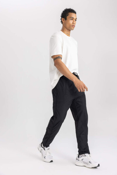 DeFactoFit Standard Fit Double Pocket Woven Jogger Sweatpants Black - 3