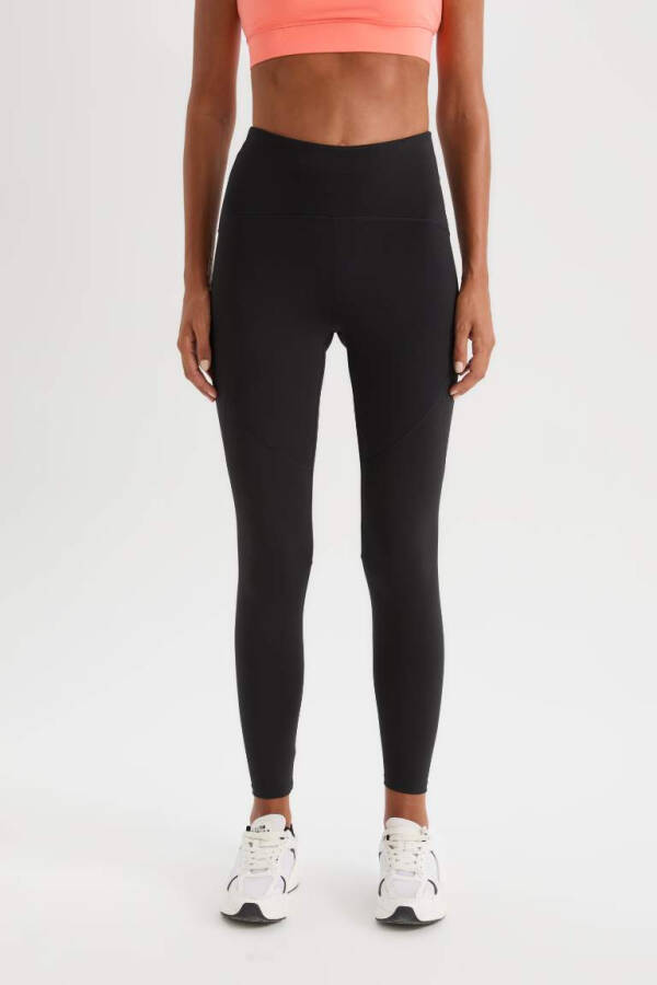 DeFactoFit Waist-Cinching Leggings Black - 4