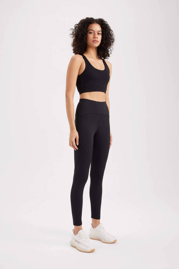 DeFactoFit Waist-Cinching Leggings Black - 8