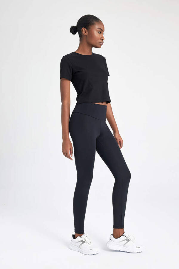 DeFactoFit Waist Shaping Sports Leggings Black - 2