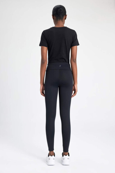 DeFactoFit Waist Shaping Sports Leggings Black - 6