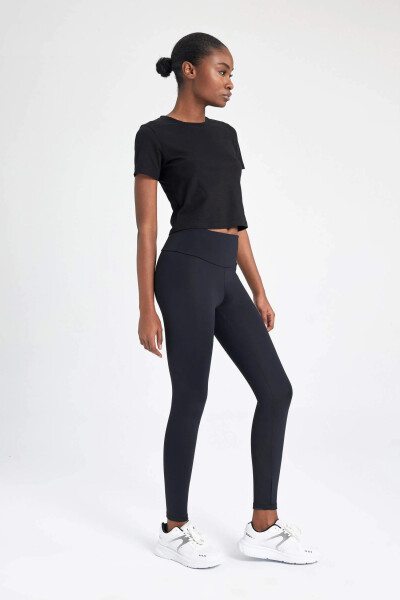 DeFactoFit Waist Shaping Sports Leggings Black - 8