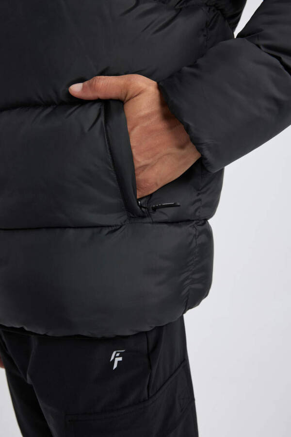 DeFactoFit Water Repellent Oversize Fit Puffer Jacket Black - 3