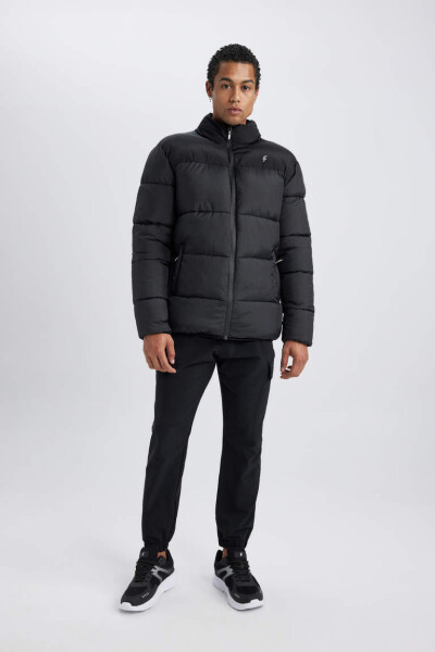 DeFactoFit Water Repellent Oversized Puffy Jacket Black - 1