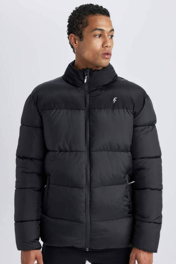 DeFactoFit Water Repellent Oversized Puffy Jacket Black - 6