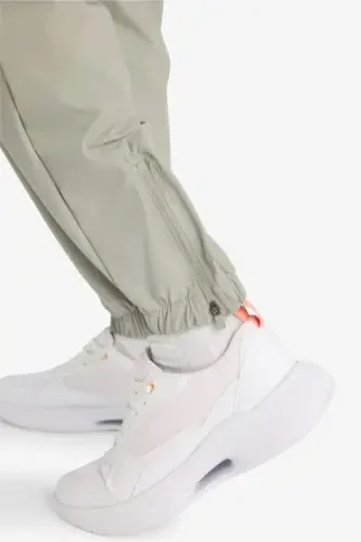 DeFactoFit Wide Leg Keng Paçalı Cho'ntakli Sport Dokuma Yengil Shim - Ochiq Haki - 6