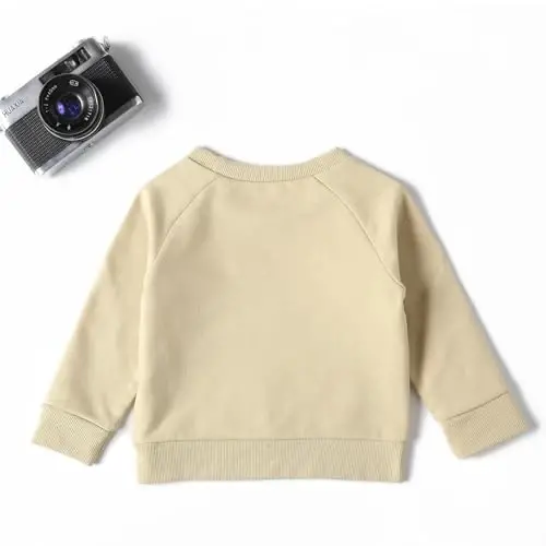 DEFAHN Toddler Baby Pullover Sweatshirt,Long Sleeve Infant Boy Girl Crewneck Active Tshirts 6 Month-3Y - 5