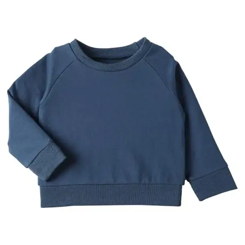 DEFAHN Toddler Baby Pullover Sweatshirt,Long Sleeve Infant Boy Girl Crewneck Active Tshirts 6 Month-3Y 