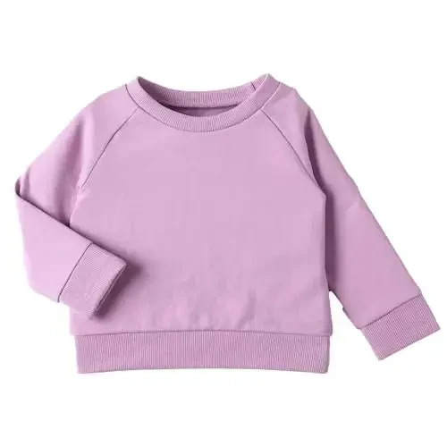 DEFAHN Toddler Baby Pullover Sweatshirt,Long Sleeve Infant Boy Girl Crewneck Active Tshirts 6 Month-3Y - 1
