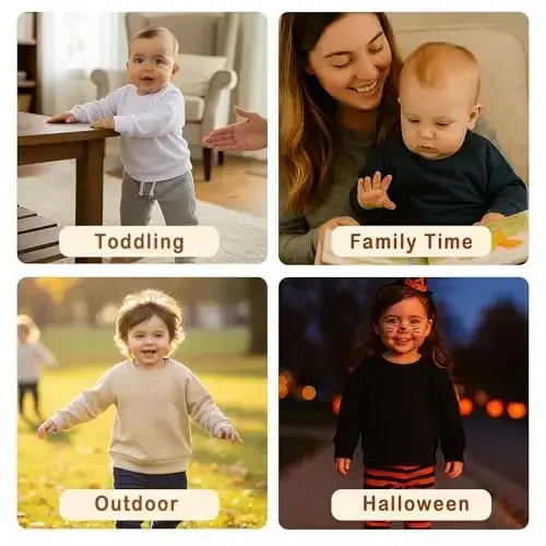 DEFAHN Toddler Baby Pullover Sweatshirt,Long Sleeve Infant Boy Girl Crewneck Active Tshirts 6 Month-3Y - 5