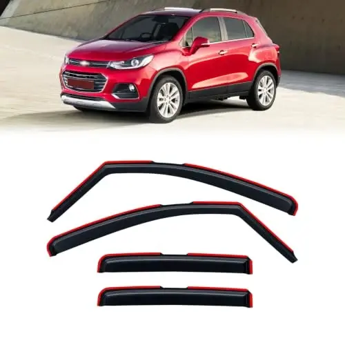 Дефлекторы окон вставные для Chevy Trax 2014-2022 и Buick Encore 2013-2022, козырьки на стекла, темно-дымчатые, 4 шт. - CMVT AUTO