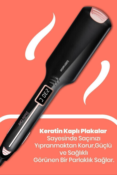 Defne Digital Display Tourmaline Keratin Ceramic Wide Plate Hair Straightener Gm7186 - GOLDMASTER (1)