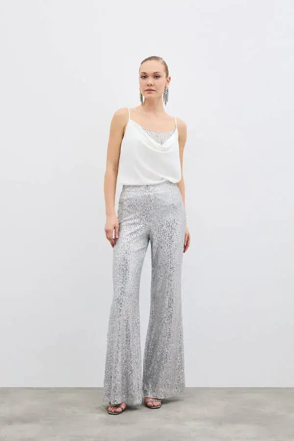 Degaje Yaka Bluz - Ekru-EKRU - 6