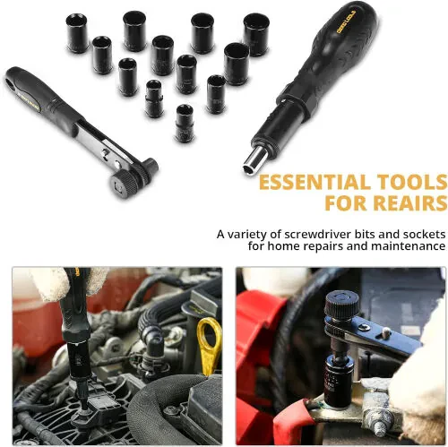 DEKO 150 dona asboblar to'plami, umumiy uy-ro'zg'or qo'l asboblari to'plami, DIY loyihasi, uyni ta'mirlash uchun plastik asboblar qutisi saqlash qutisi bilan uy ta'mirlash asboblari to'plami - 7