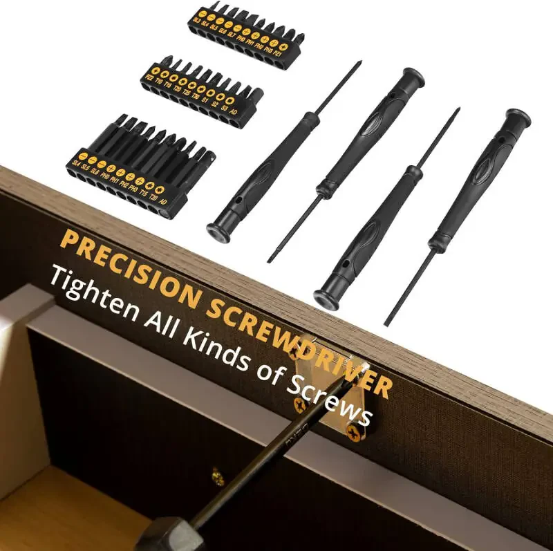 DEKO 150 Piece Tool Set, General Household Hand Tool Kit, Home Repair Tool Kit with Plastic Toolbox Storage Case for DIY Project, Home Maintenance - 2