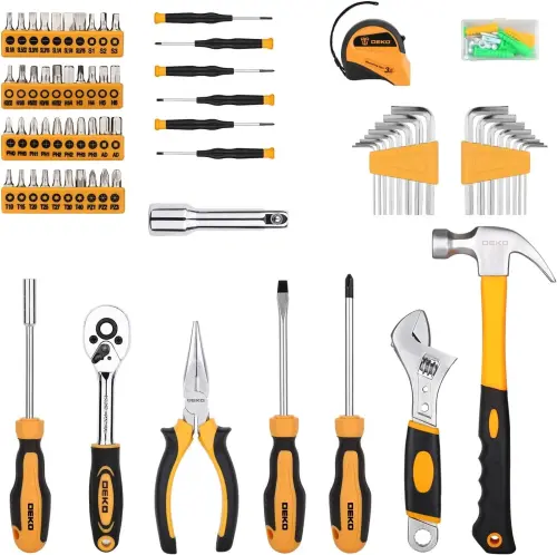DEKO 158 Piece Tool Set-General Household Hand Tool Kit,Auto Repair Tool Set, with Plastic Toolbox Storage Case - DEKOPRO (1)