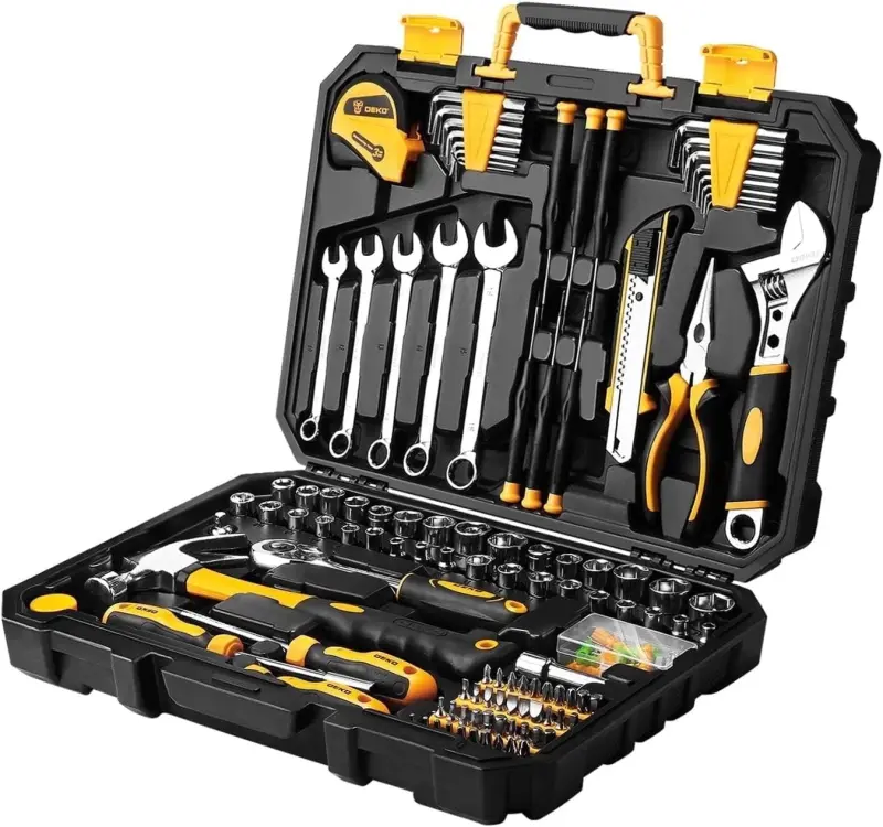 DEKO 158 Piece Tool Set-General Household Hand Tool Kit,Auto Repair Tool Set, with Plastic Toolbox Storage Case - 8