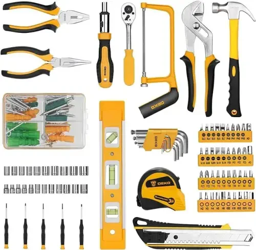 DEKOPRO 228 Piece Socket Wrench Auto Repair Tool Combination Package Mixed Tool Set Hand Tool Kit with Plastic Toolbox Storage Case - DEKOPRO (1)