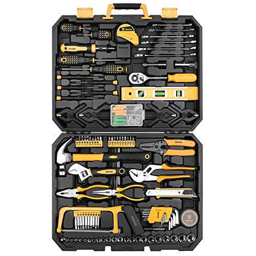 DEKOPRO 228 Piece Socket Wrench Auto Repair Tool Combination Package Mixed Tool Set Hand Tool Kit with Plastic Toolbox Storage Case - 1