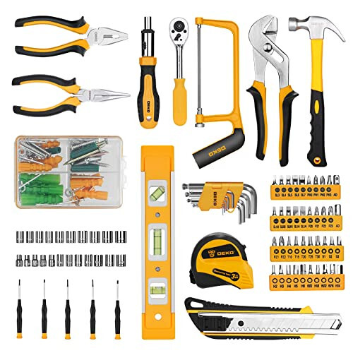 DEKOPRO 228 Piece Socket Wrench Auto Repair Tool Combination Package Mixed Tool Set Hand Tool Kit with Plastic Toolbox Storage Case - 3