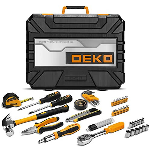 DEKOPRO 228 Piece Socket Wrench Auto Repair Tool Combination Package Mixed Tool Set Hand Tool Kit with Plastic Toolbox Storage Case - 6