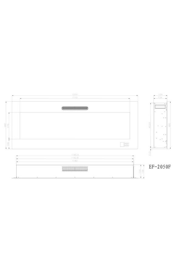 Dekoratif 8 Renkli 130 Cm, Alev Sesli, Bluetoothlu, Wifi'li Elektrikli Şömine Isıtıcı - 10