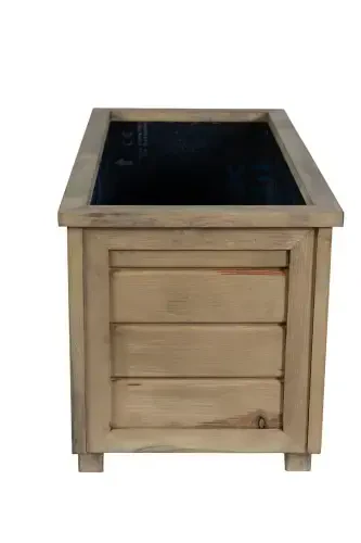 Dekoratif Ahşap Saksı - Uzun-Meşe - 4