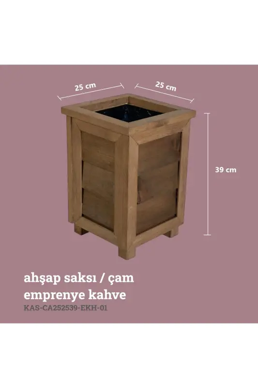 Dekoratif Ahşap Saksı- Yüksek-Emprenye - 2
