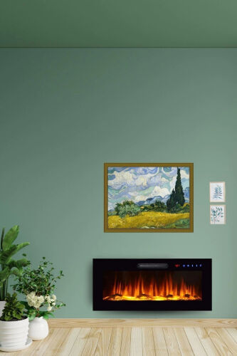 Dekorativ 8 Rangli 130 Sm, Alov Ovozi, Bluetooth, Wi-Fi'li Elektr Kamin Isitgichi - TEK TES ŞÖMINE (1)