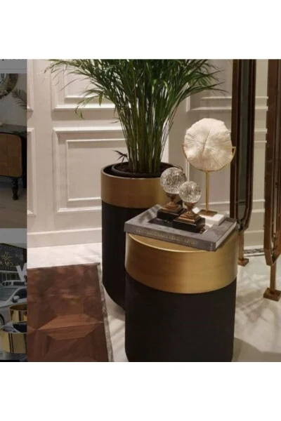 Dekorativ Eskitma Katta Saksı, Darbuka Saksı, 70 sm - 5