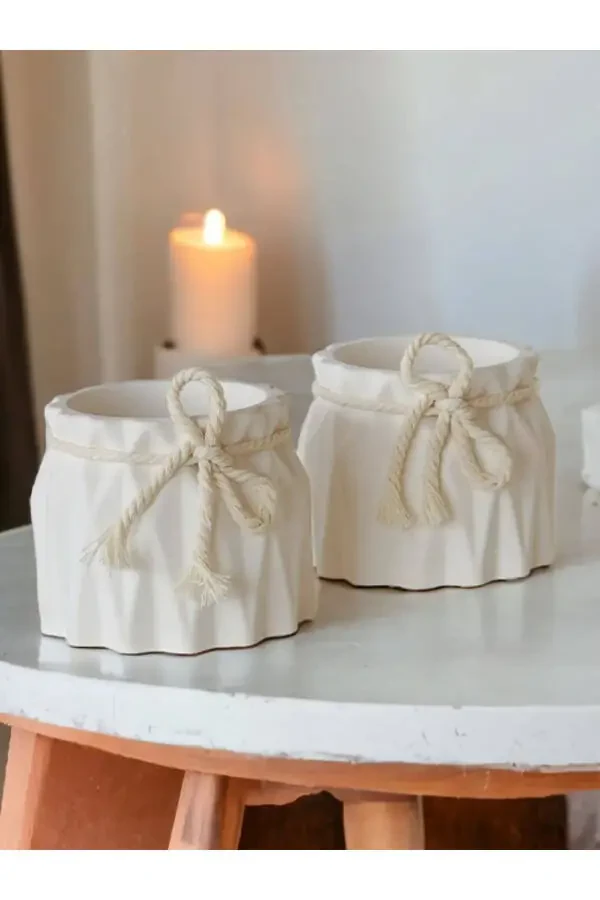 Dekorativ G'o'za 2 ta Kichik Beton G'o'za Kaktus Va Kichik O'simliklar Uchun Mos - 5