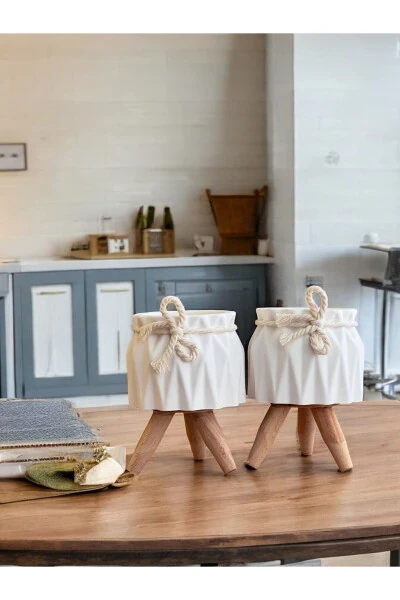 Dekorativ G'o'za, Ikki Don Beton G'o'za To'plamı, Dekorativ Kaktus Va Sukulent G'o'zasi - 4