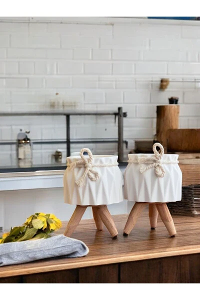 Dekorativ G'o'za, Ikki Don Beton G'o'za To'plamı, Dekorativ Kaktus Va Sukulent G'o'zasi - 6