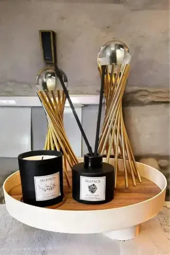 Dekorativ Oyoqli Patnis Makiyaj Taqinchoqlari Saqlagich Stend Namoyish Etuvchi Organayzer Hammom Oshxona Tartibga Solgich - KITCHEN STORE (1)