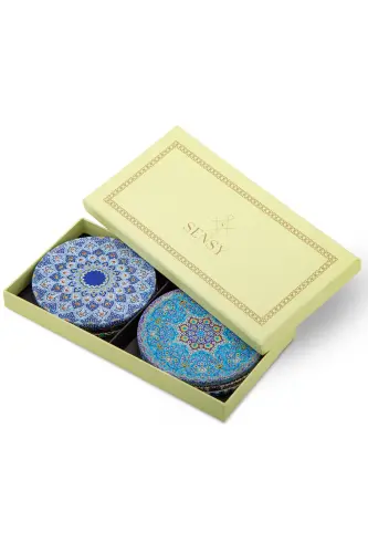 Dekorativ stakan tagliklari 6 dona metall yuqori qismi Knid - 3