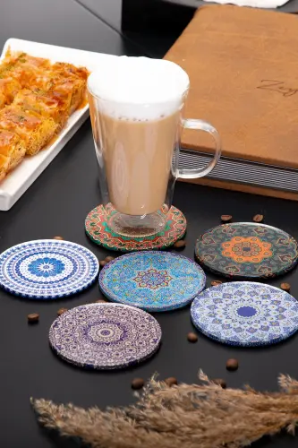 Dekorativ stakan tagliklari 6 dona metall yuqori qismi Knid - 7