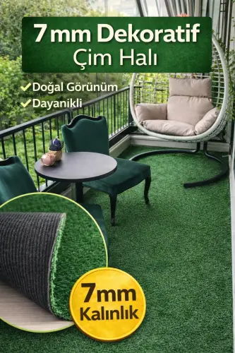 Dekorativ sun'iy maysa gilami 7 mm - NURTEKS (1)