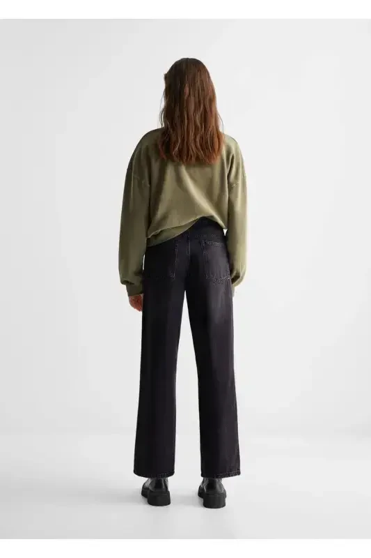 Dekorativ yirtiqli toʻgʻri kesimli jinsi - 4