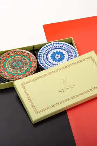 Декоративная подставка под стакан 6 шт. Металлическая верхняя часть Knid - 8