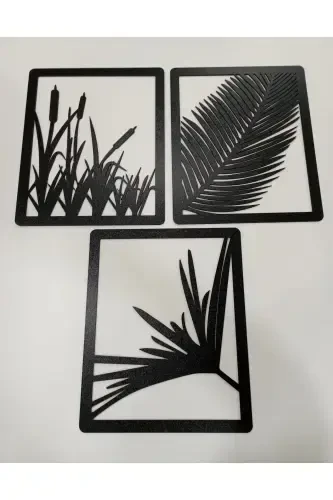 Декоративное украшение для стола из 3-х деревянных тростников с лазерной резкой Tvs - 1