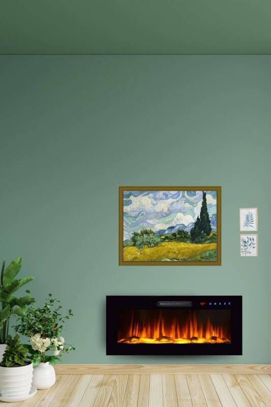 Декоративный 8-цветный 130 см, с шумом огня, Bluetooth, Wi-Fi электрический каминный обогреватель - 2