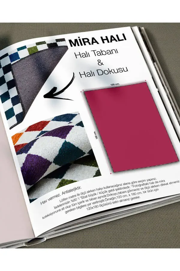 Декоративный коврик с античным дизайном серии с рисунком в темно-синих тонах с многоцветными деталями antik124 - 6