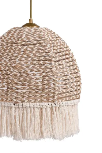 Delacorde Handmade Chandelier Jute Ecru Hnmd-42-Jute Ecru - 4