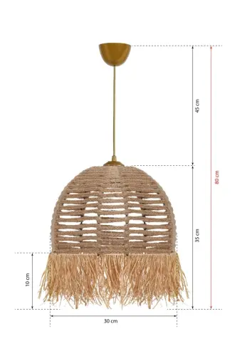 Delacorde Handmade Chandelier Jute Hnmd-42-Jute - 3