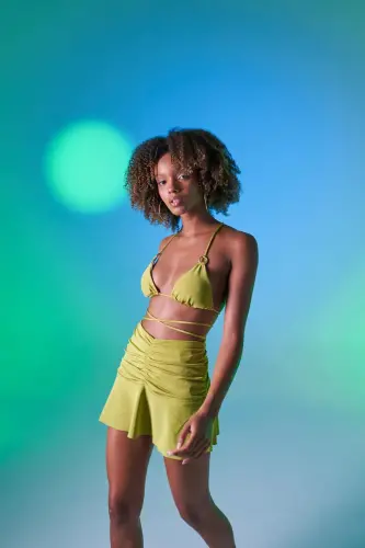 Делфи Юбка Зеленый - 3