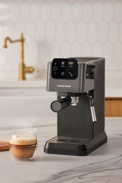 Delisia Coffee KSM 4330 Sut Ko'pirtirgichli Qo'lda Ishlatiladigan Espresso Mashinasi - GRUNDIG (1)